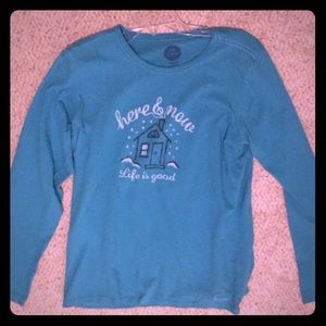 Life is Good Blue Longsleeve Tee